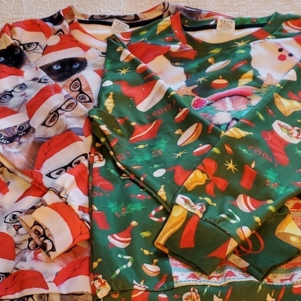 🎄Set of 2 Funnycokid Christmas Tops